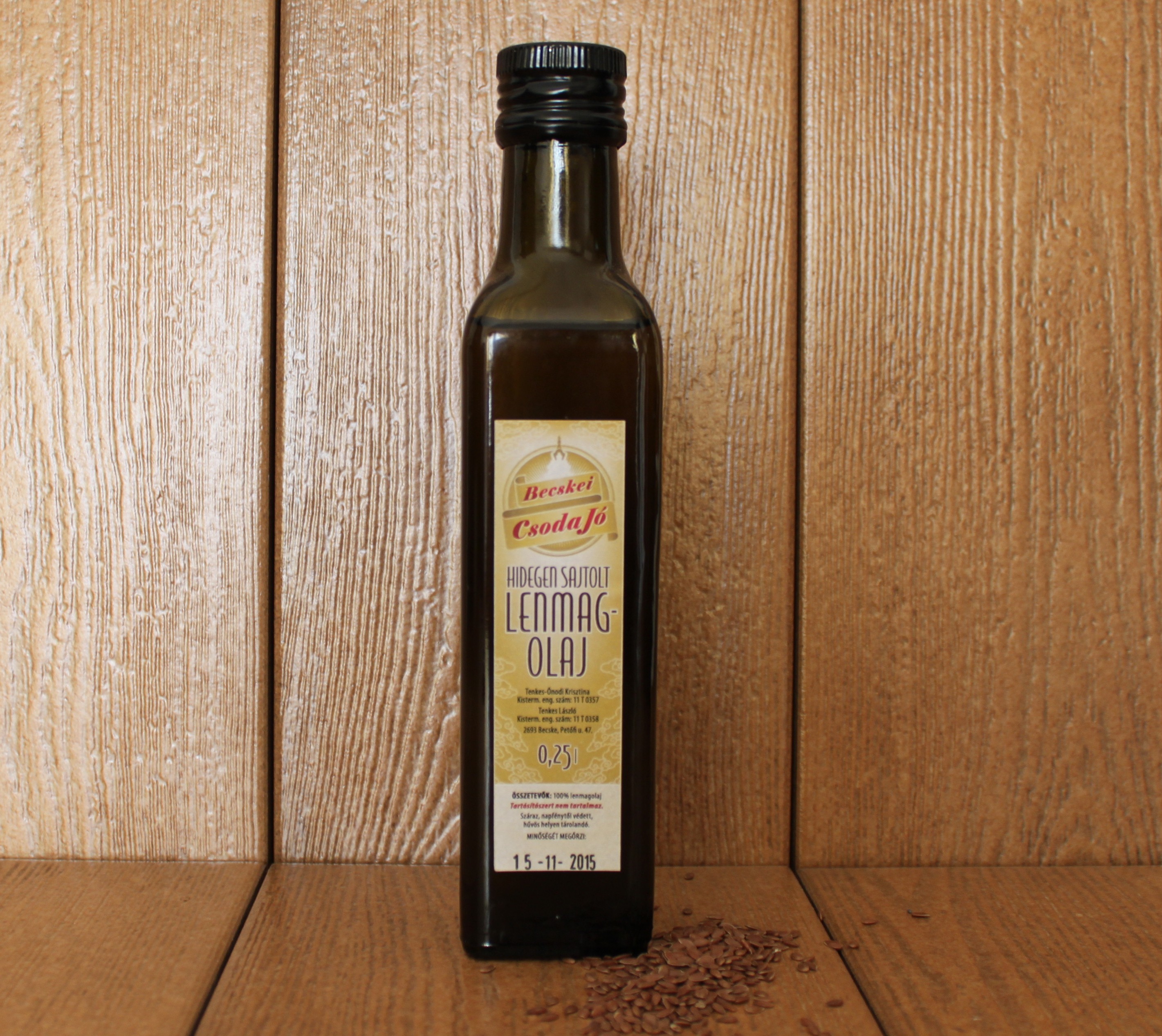 Hidegen sajtolt lenmagolaj (250 ml) Hidegen sajtolt lenmagolaj (250 ml)